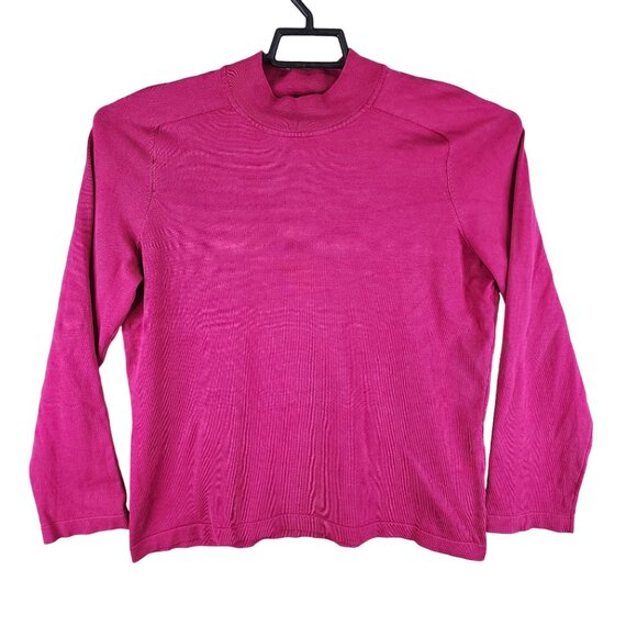 Womens Pink Jones New York Collection Blouse Top Silk Blend Long Sleeve Size XL - Picture 1 of 12